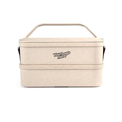 Husk Fiber 2 Tier Lunch Box Executive Corporate Gifts Singapore