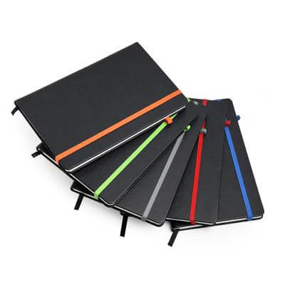 A5 Hard Cover Notebook with Coloured Elastic Strap Executive Corporate Gifts Singapore
