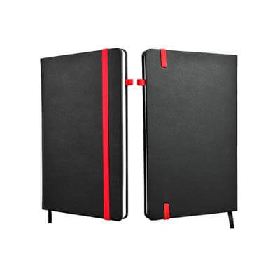 A5 Hard Cover Notebook with Coloured Elastic Strap Executive Corporate Gifts Singapore