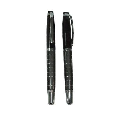 Checkered Metal Rollerball Pen | AbrandZ Corporate Gifts