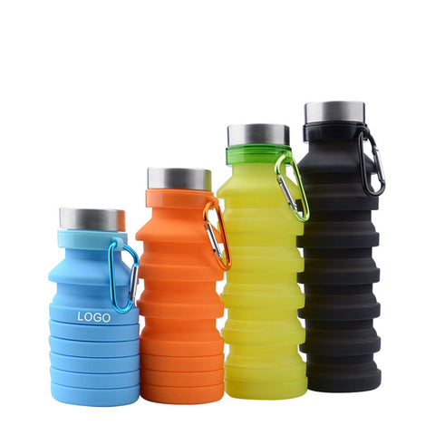 Collapsible Bottle with Carabin | AbrandZ Corporate Gifts