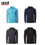 Anvil 987 Hooded Long Sleeve T-Shirt | AbrandZ Corporate Gifts