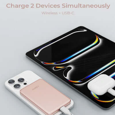 Aukey PB-MS07 MagFusion M Qi2 5000mAh Magnetic Wireless Power Bank Corporate Gift Singapore