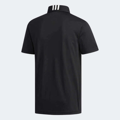 Back view of adidas Men's Golf Polo Shirt, showcasing premium fabric and stylish design for enhanced performance.