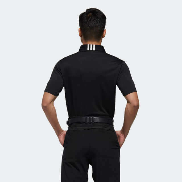 adidas Men's Golf Polo Shirt showcased from the back, emphasizing its premium quality and stylish design.