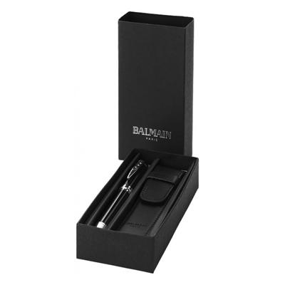 Balmain Lacquered Pen with Gift Pouch Set | AbrandZ Corporate Gifts