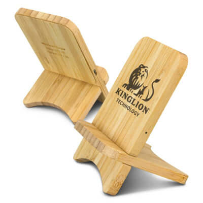Bamboo Wireless Charging Stand Corporate Gift Singapore