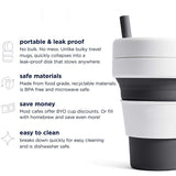 Eco-friendly Collapsible Cup with Straw | AbrandZ Corporate Gifts