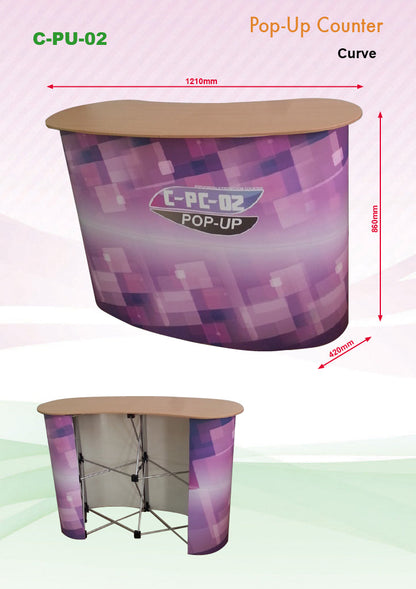 Pop Up Curve Event Counter Executive Corporate Gifts Singapore