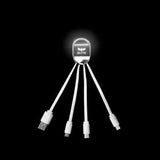 3-in-1 Fast Charging Cable with LED Logo | AbrandZ Corporate Gifts