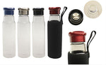 Glass Bottle With Black Neoprene Pouch | AbrandZ Corporate Gifts