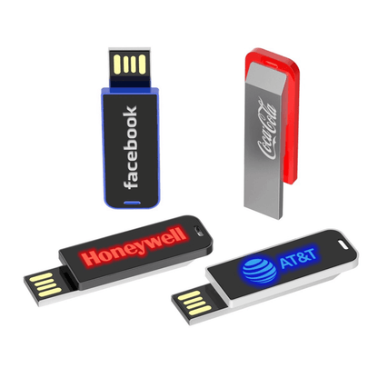 Clip On USB Flash Drive with LED Logo Executive Corporate Gifts Singapore