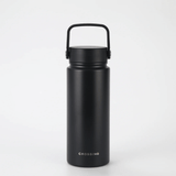 Crossing Urban Ceramic S/S Insulated Flat Cap Bottle With Handle 600ml in sleek black design for hydration on-the-go.