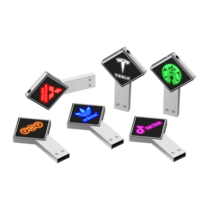 Diamond Shaped USB Flash Drive with LED Logo Executive Corporate Gifts Singapore