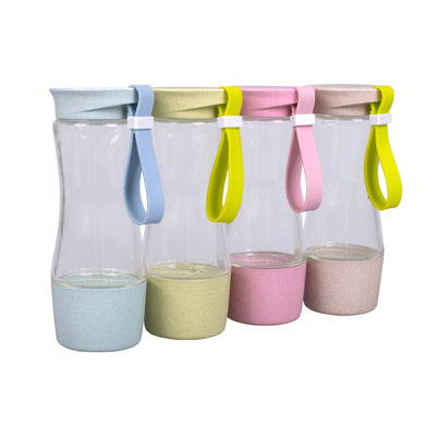 Eco Friendly Wheat Straw Clear Glass Bottle Executive Corporate Gifts Singapore