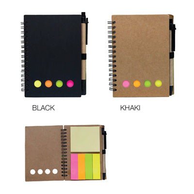 Eco Wire O Notebook with Pen and Post it | AbrandZ Corporate Gifts