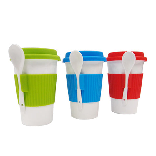 Ceramic Tumbler Mug with Spoon Executive Corporate Gifts Singapore