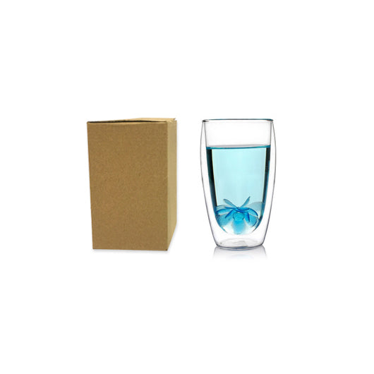 Double Wall Glass with kraft paper box packaging Executive Corporate Gifts Singapore