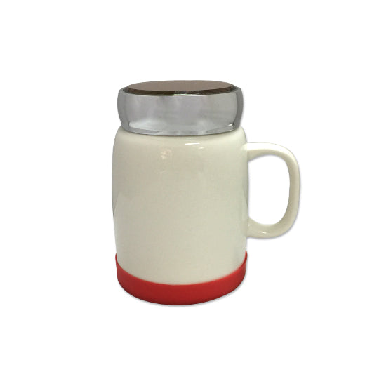 Porcelain Mug with Silver Lid & Silicon Base Executive Corporate Gifts Singapore
