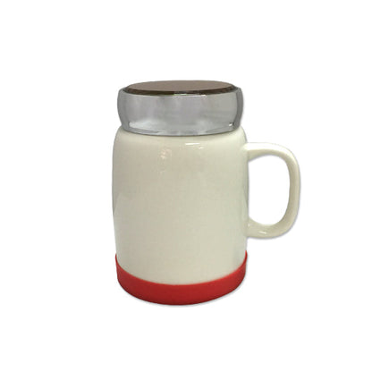 Porcelain Mug with Silver Lid & Silicon Base Executive Corporate Gifts Singapore