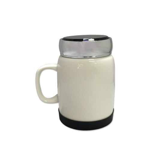 Porcelain Mug with Silver Lid & Silicon Base Executive Corporate Gifts Singapore