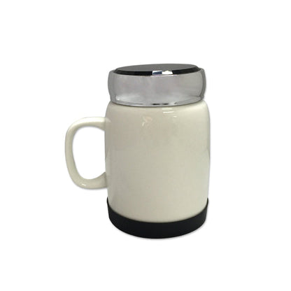 Porcelain Mug with Silver Lid & Silicon Base Executive Corporate Gifts Singapore