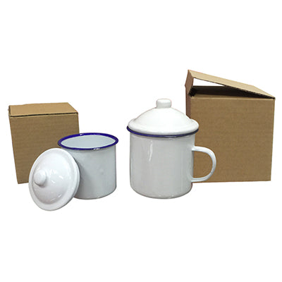 Vintage Design Enamel Mug with Cover Executive Corporate Gifts Singapore