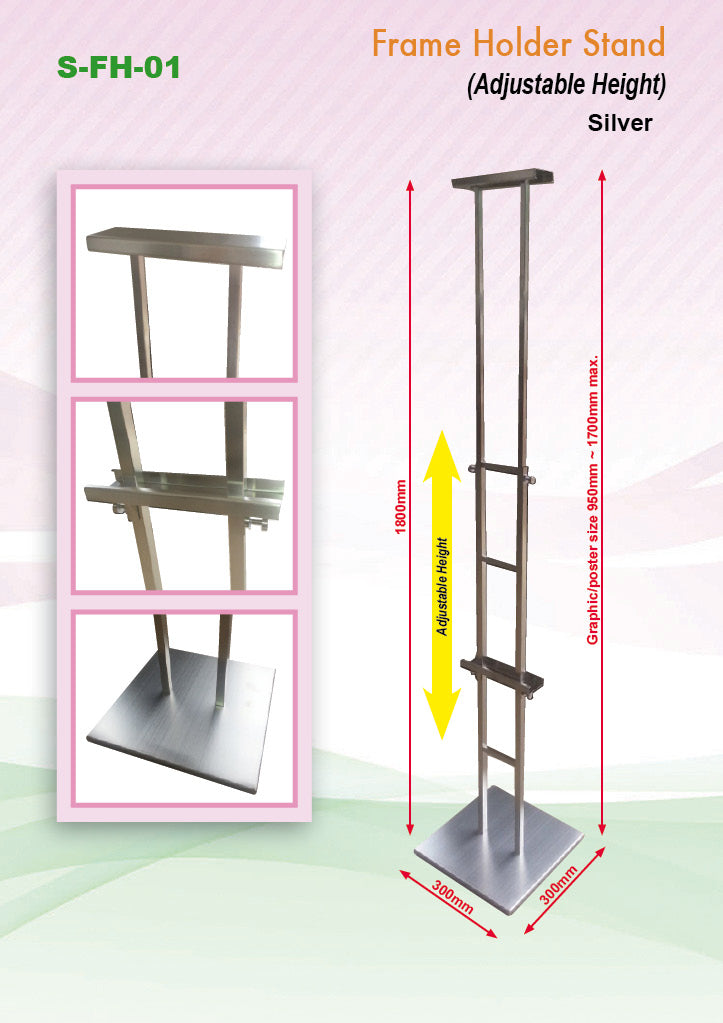 Adjustable Poster Stainless Steel Frame Stand Executive Corporate Gifts Singapore