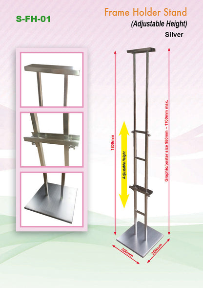 Adjustable Poster Stainless Steel Frame Stand Executive Corporate Gifts Singapore