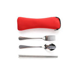 Stainless Steel Cutlery Set with Pouch | AbrandZ Corporate Gifts