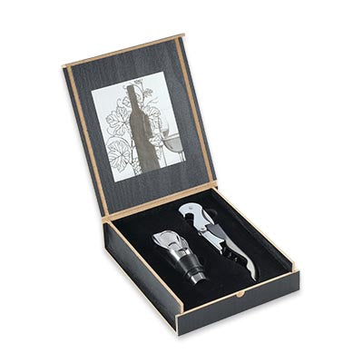 Belgio 2 Pieces Wine Opener and Pourer Set Executive Corporate Gifts Singapore