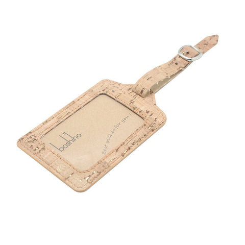 Eco-friendly Cork with PU Leather Luggage Tag | AbrandZ Corporate Gifts