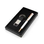 PU leather Keychain with Pen Gift Set | AbrandZ Corporate Gifts