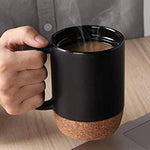 Insulated Splash-Proof Ceramic Coffee Mug with Cork Base | AbrandZ Corporate Gifts