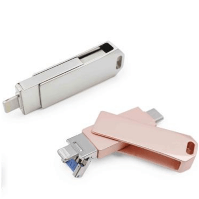 Hexagonal Swivel OTG USB Drive Executive Corporate Gifts Singapore