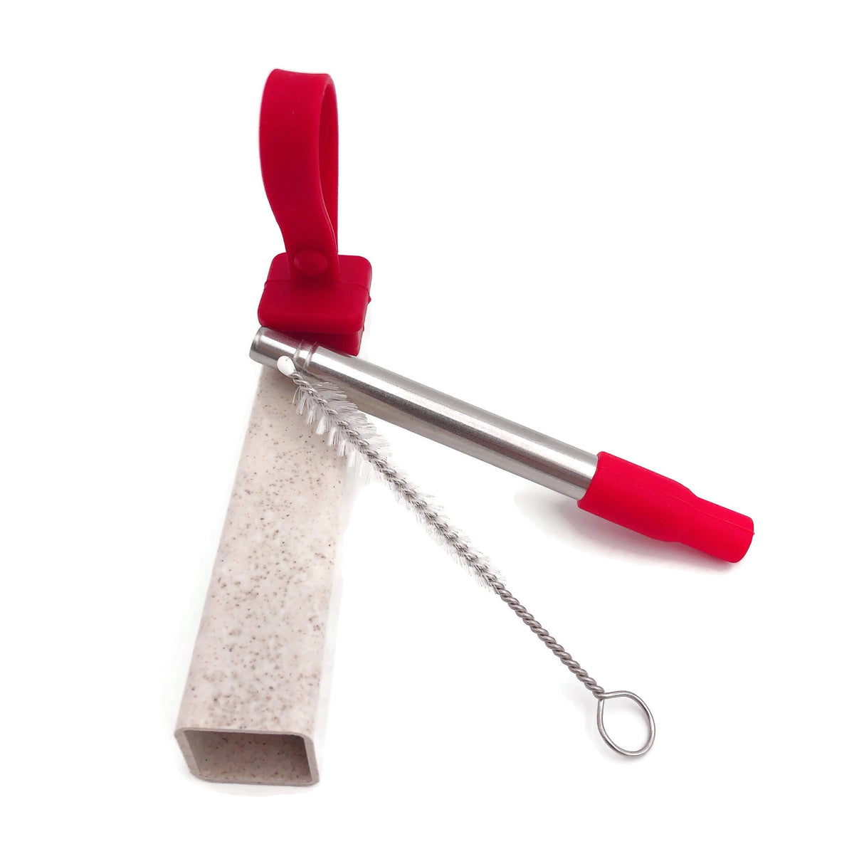 Portable Metal Straw in Eco-Friendly Wheat Straw Casing Executive Corporate Gifts Singapore