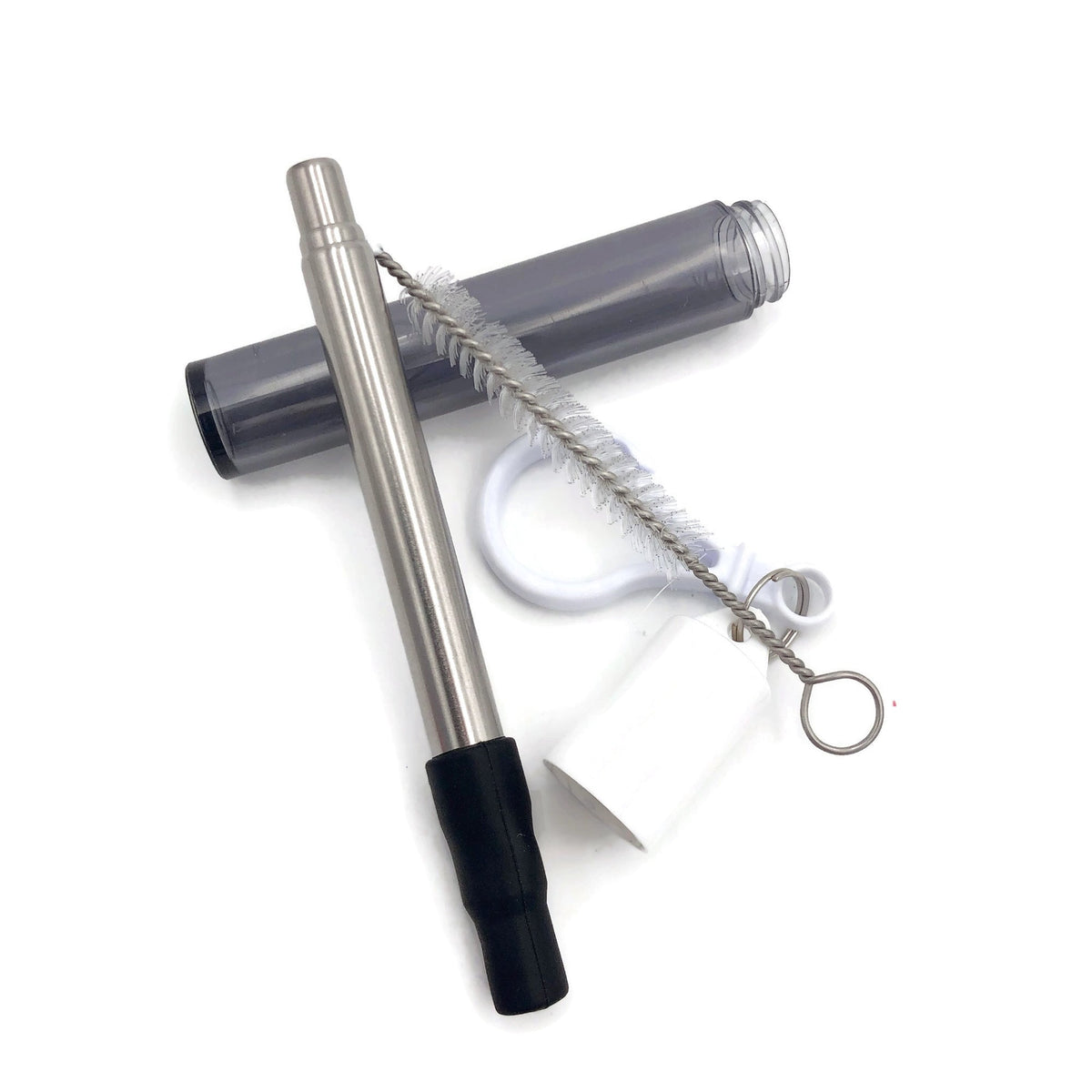 Collapsible Metal Straw in Plastic Cylinder Container Executive Gifts Singapore