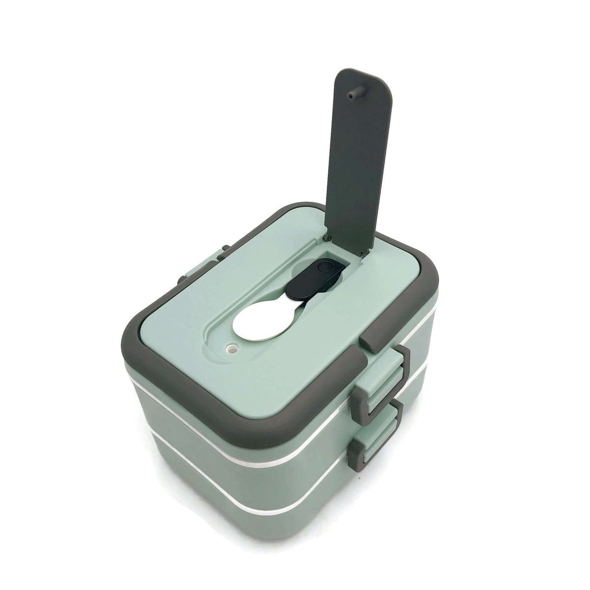 Easy Lock Double Layer Lunch Box with Spoon Executive Corporate Gifts Singapore