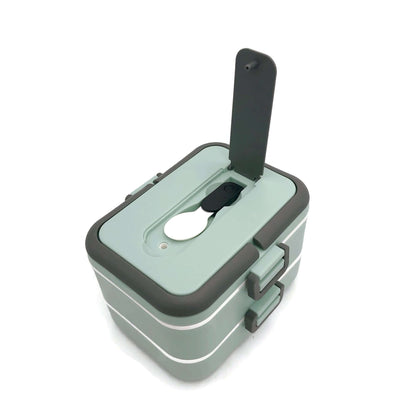 Easy Lock Double Layer Lunch Box with Spoon Executive Corporate Gifts Singapore