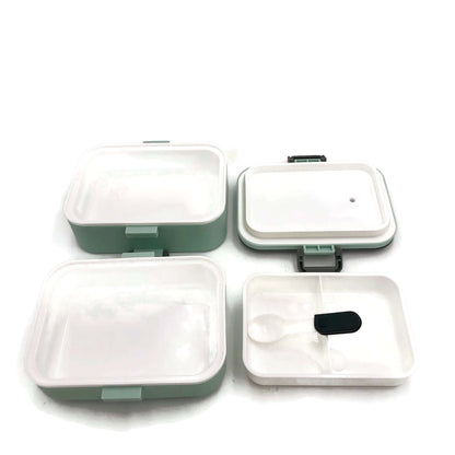 Easy Lock Double Layer Lunch Box with Spoon Executive Corporate Gifts Singapore