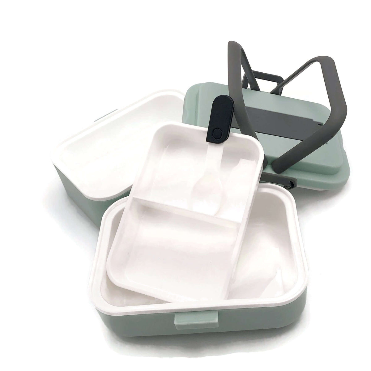 Easy Lock Double Layer Lunch Box with Spoon Executive Corporate Gifts Singapore