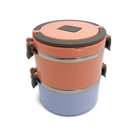 Round Thermos Tiffin Stainless Steel Lunch Box | AbrandZ Corporate Gifts