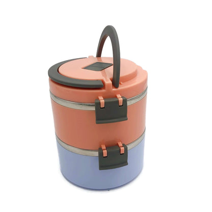 Round Thermos Tiffin Stainless Steel Lunch Box Executive Corporate Gifts Singapore