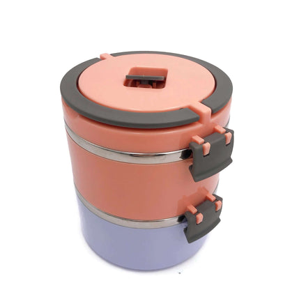 Round Thermos Tiffin Stainless Steel Lunch Box Executive Corporate Gifts Singapore