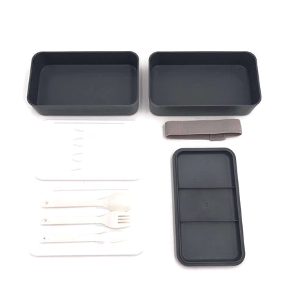 Double Layer Lunch Box with Rubber Tie Executive Corporate Gifts Singapore