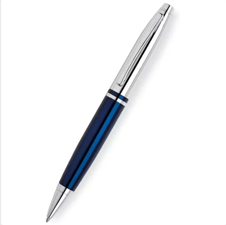 Cross Chrome Blue Lacquer Ballpoint - Calais Collection Executive Corporate Gifts Singapore