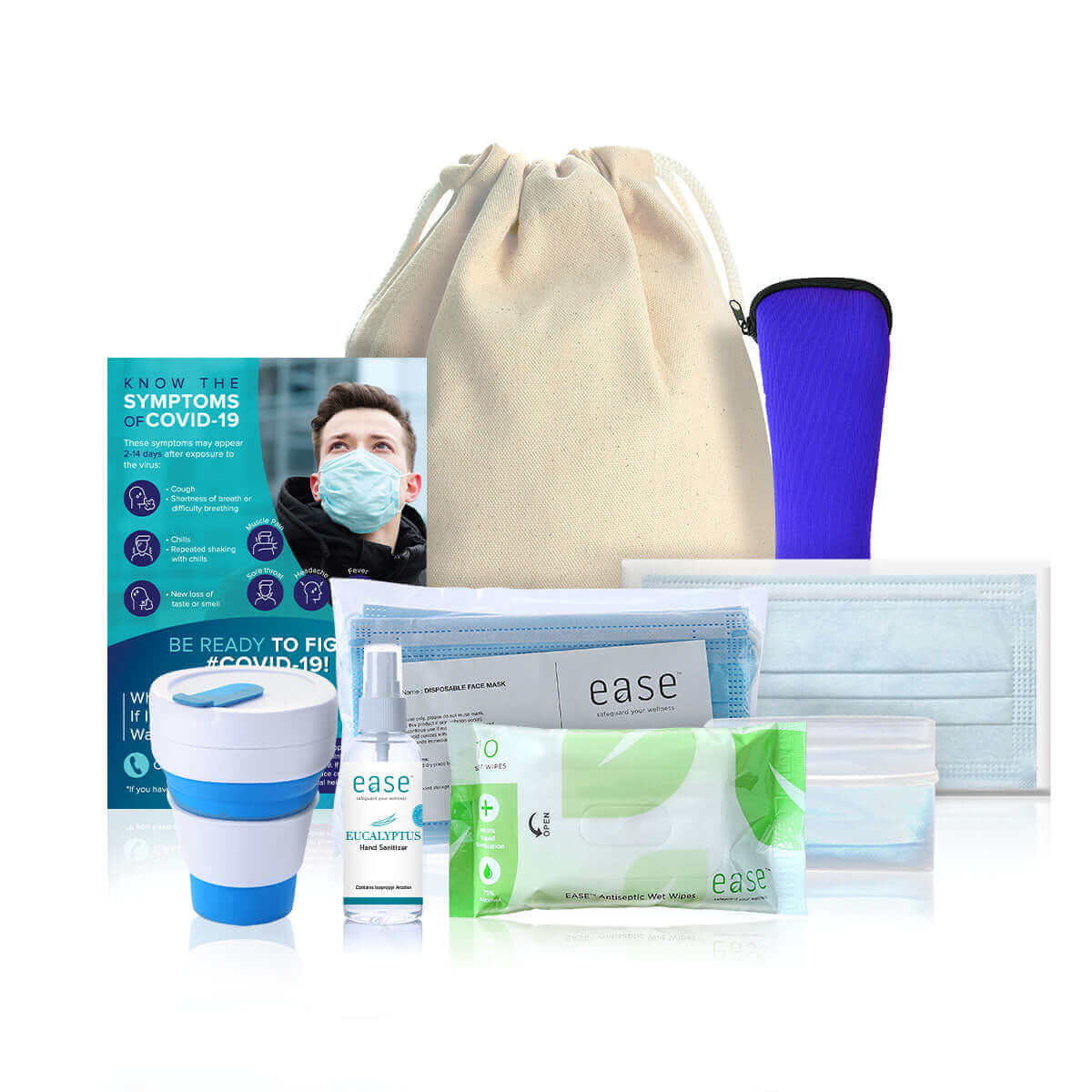 Care Pack in Eco-Friendly Drawstring Bag Executive Corporate Gifts Singapore