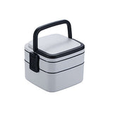 BPA-Free Square Double Layer Lunch Box with Spoon | AbrandZ Corporate Gifts