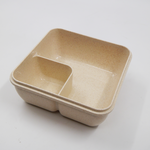 beige Lunchbox with Cutlery Set