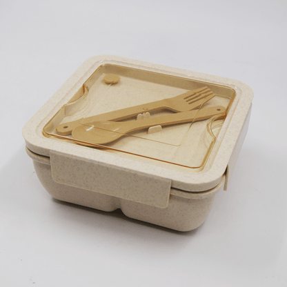 beige Lunchbox with Cutlery Set Executive Corporate Gifts Singapore
